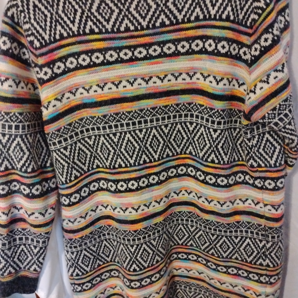 Colorful Patterned Knit Cardigan - Picture 4 of 8